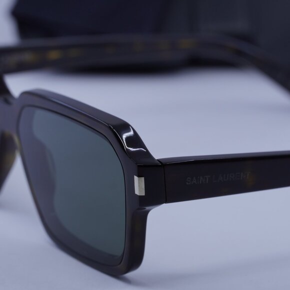 Saint Laurent SL611 002 Rectangle Sunglasses - Havana/Grey - Picture 5 of 13